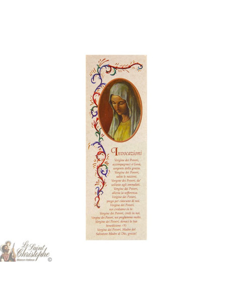 Bookmark Virgin of the Poor of Banneux - Lot 100 pieces