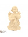 Angel in carved natural wood - clarinet