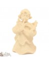 Angel in carved natural wood - horn