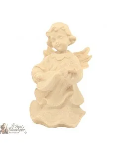 Angel in carved natural wood - mandolin
