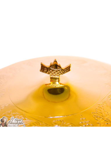 Ciborio dorado - patrón de vid y trigo