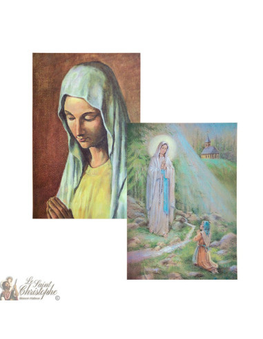 Cartel holográfico 2D Virgen de los Pobres - Aparición en Banneux