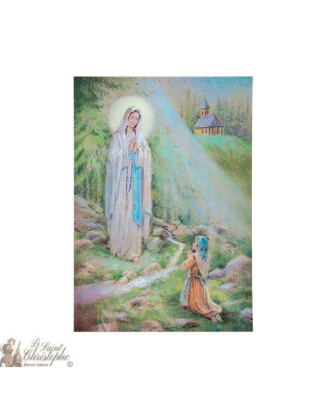 2D-Hologramm-Poster Jungfrau der Armen - Auftritt in Banneux