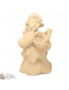Angel in carved natural wood - horn - 16 cm