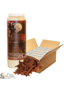 Novena Candle Saint Bernardine of Siena scented with sandalwood - 20 pieces