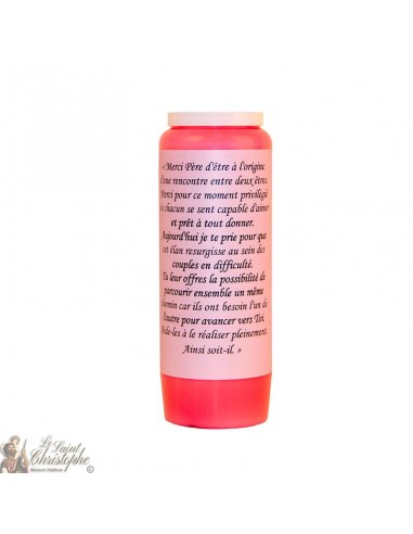Pink Novena Candle - Helping a couple in difficulty