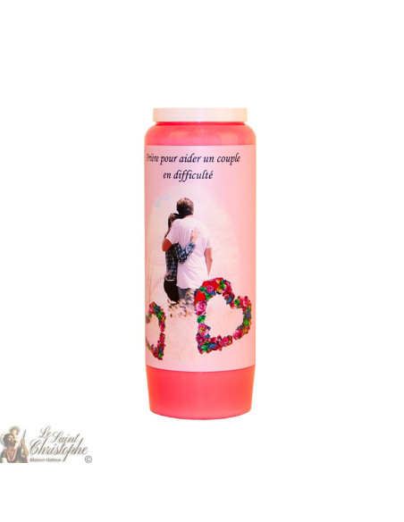 Pink Novena Candle - Helping a couple in difficulty