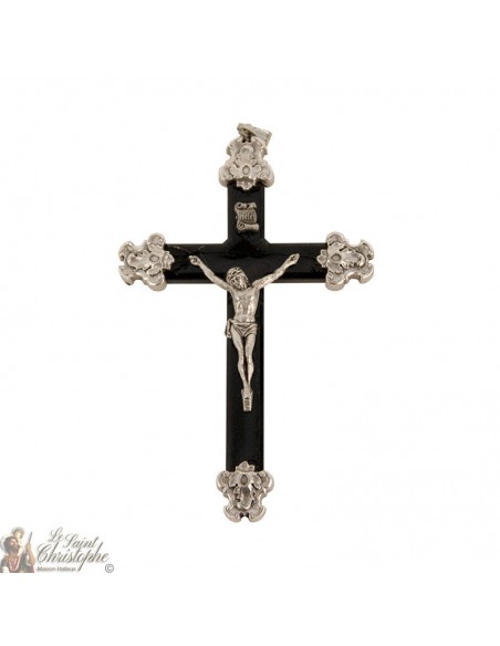 Metal Jesus Cross KeyChain with St. Benedict Resin Crucifix Key Chain  Pendant