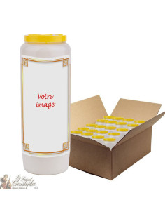 Vela de novena para el difunto 1 - personalizable - 20 piezas