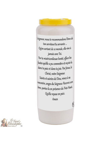 Vela de novena para el difunto 1 - personalizable - 20 piezas