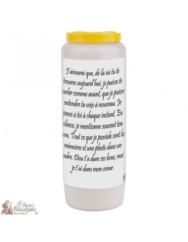 Bougie de neuvaine pour défunt 3 - personnalisable