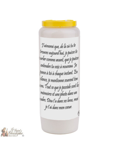 Vela de novena para el difunto 3 - personalizable