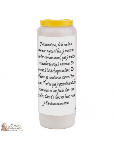 Bougie de neuvaine pour défunt 3 - personnalisable