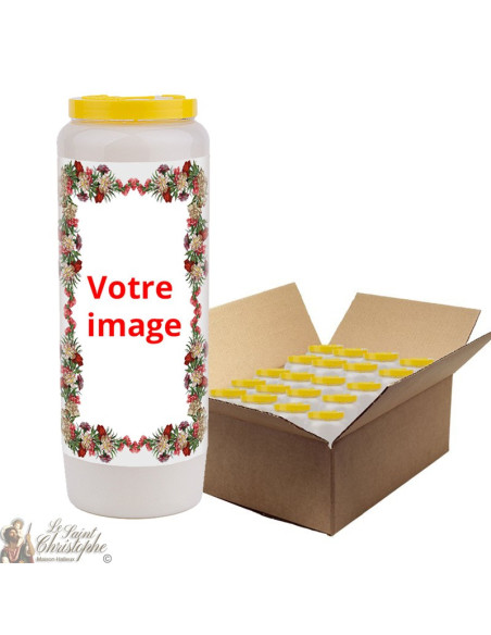 Vela de novena para el difunto 3 - personalizable - 20 piezas