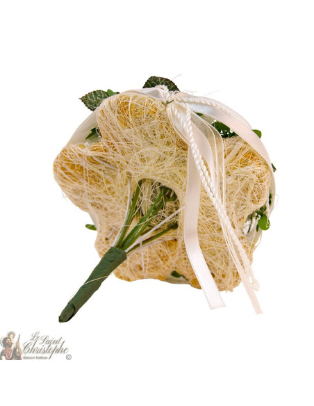 Carton of bouquets of flowers - heart on stem