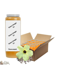 Bougie de neuvaine Orange parfum Musc - personnalisable - carton 20 pièces