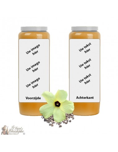 Novena Kerze Orange duftender Moschus - anpassbar - Schachtel 20 Stück