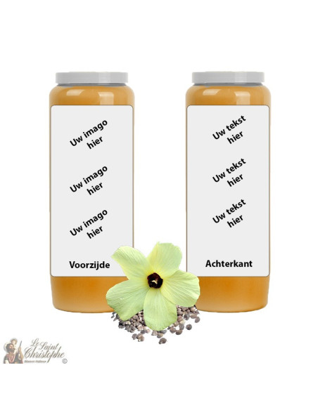 Novena Kerze Orange duftender Moschus - anpassbar - Schachtel 20 Stück