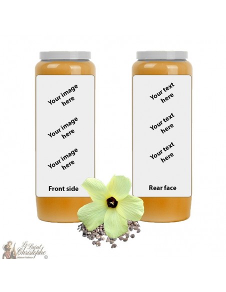 Candela Novena Muschio profumato all'arancia - personalizzabile - scatola 20 pezzi