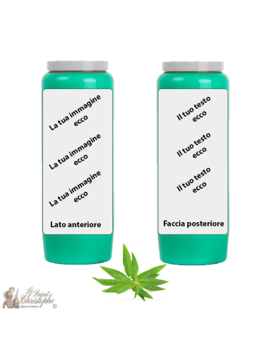 Bougie de neuvaine parfum Verveine - personnalisable - carton 20 pièces