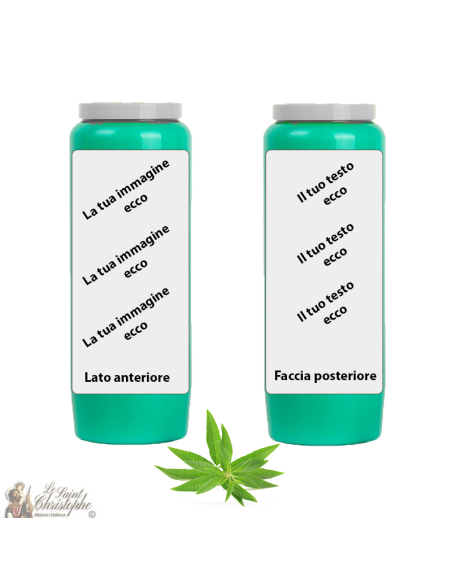 Bougie de neuvaine parfum Verveine - personnalisable - carton 20 pièces