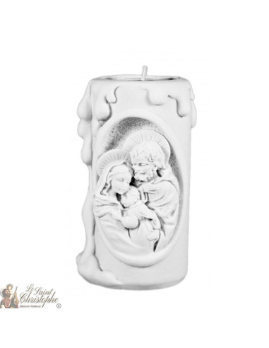 Alabaster-Kerzenhalter - heilige Familie