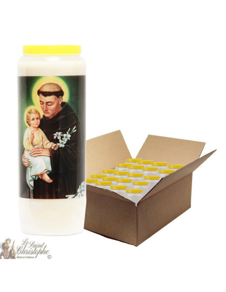 Novena candle to Saint Anthony of Padua - 20 pieces