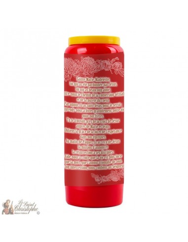 Vela de novena roja en Santa María Magdalena