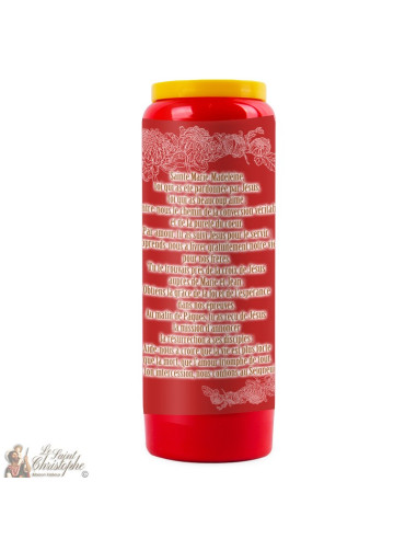Vela de Novena Roja a Santa María Magdalena - 20 piezas