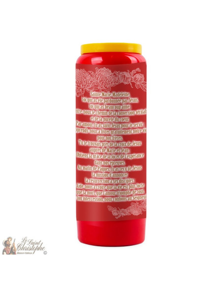 Vela de Novena Roja a Santa María Magdalena - 20 piezas