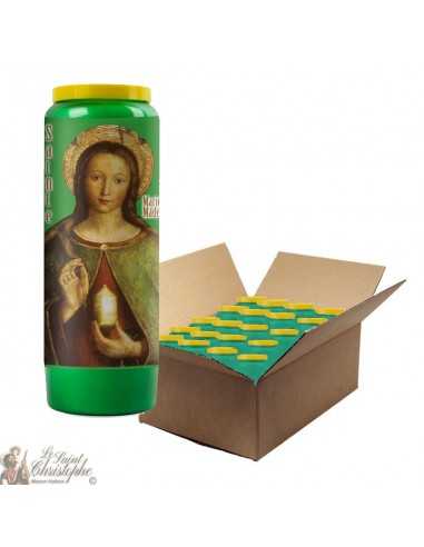 Candle of green novena to Saint Mary Magdalene - 20 pieces