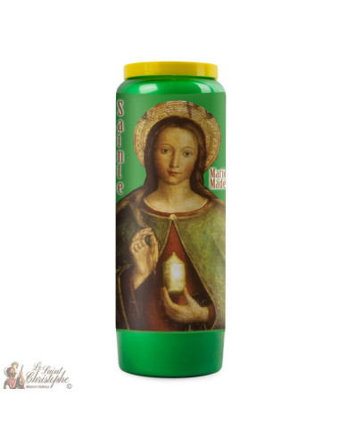 Groene Novena Kaars aan Sint Maria Magdalena - 20 stuks