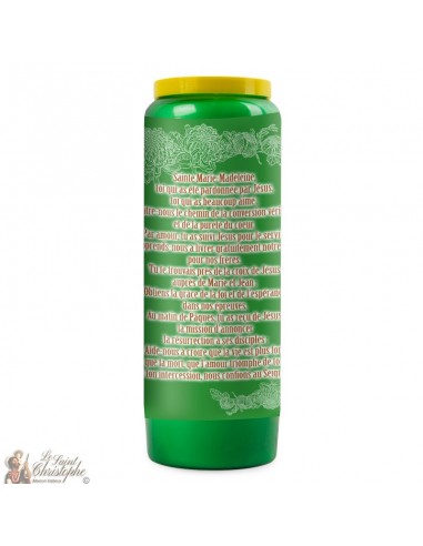 Vela verde de novena a Santa María Magdalena - 20 piezas