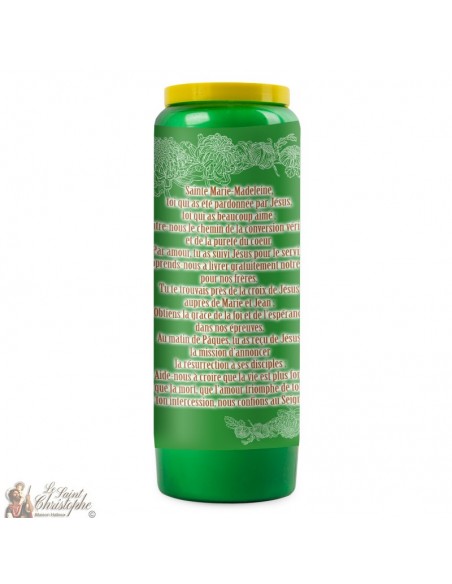 Vela verde de novena a Santa María Magdalena - 20 piezas