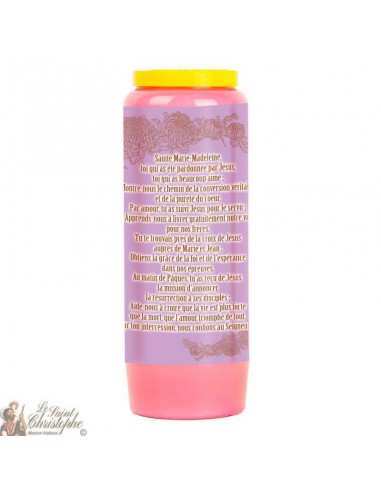 Pink Novena Candle to Saint Mary Magdalene