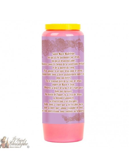 Pink Novena Candle to Saint Mary Magdalene