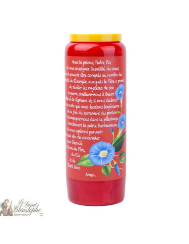 Padre Pio Red Novena Candles - 20 pieces