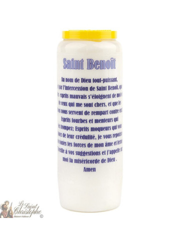 Novena candle with the medal of Saint Benedict - 2