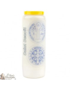 Bougie de neuvaine à la médaille de Saint Benoît - 2