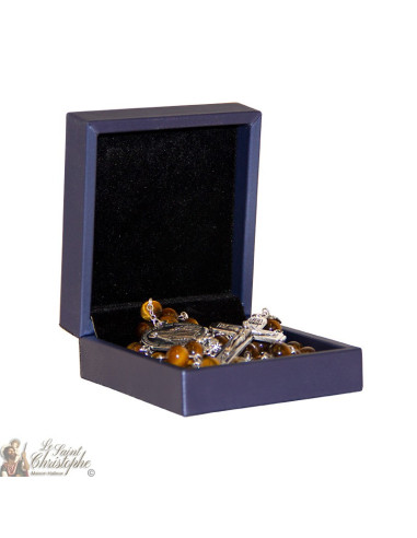 Rosario de cuentas de ojo de tigre