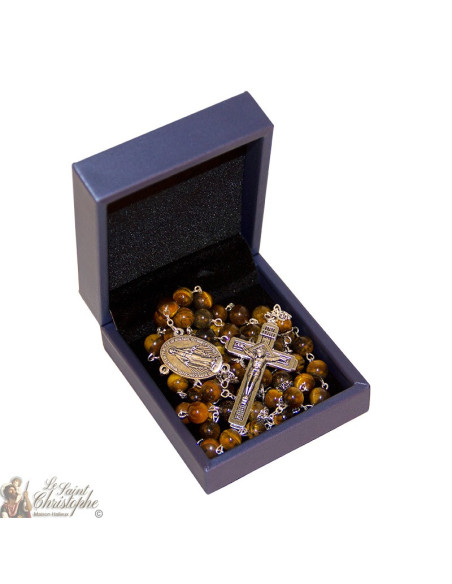 Chapelet en perles d'œil de tigre