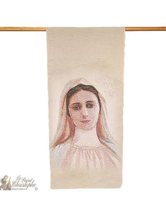Wandkleed van Onze-Lieve-Vrouw Medjugorje - 58 x 124 cm