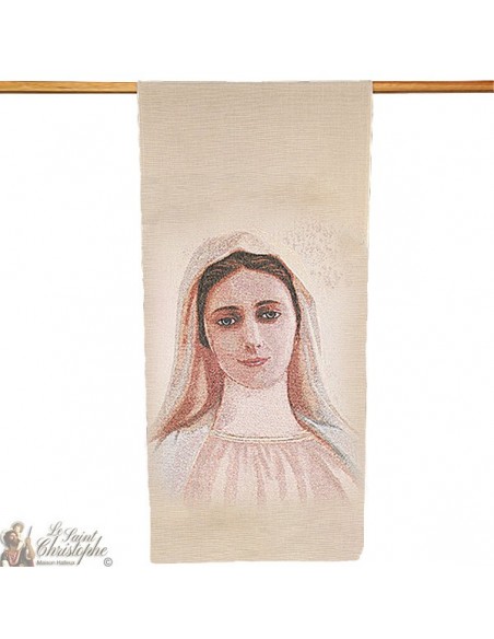 Striscione ad arazzo della Madonna di Medjugorje - 58 x 124 cm