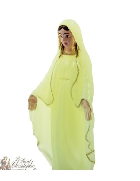 Estatua de la Virgen Milagrosa Fluorescente - 10 cm