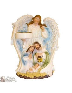 Portavelas Ángel del Belén de Navidad - 19 cm