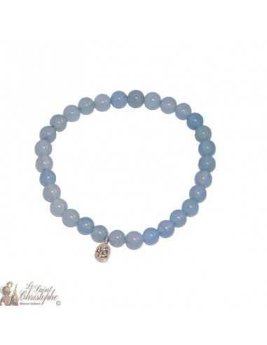 Bracciale in pietra naturale di giada blu 