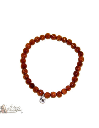 Bracciale in perle di pietra d'oro