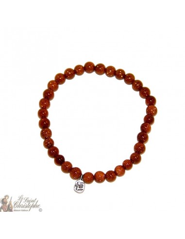 Pulsera de cuentas de piedra de oro