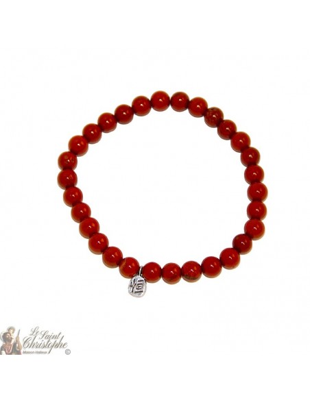 Bracciale diaspro rosso naturale