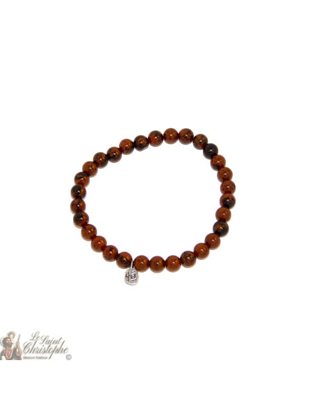 Bracelet en pierre naturelle Obsidienne acajou